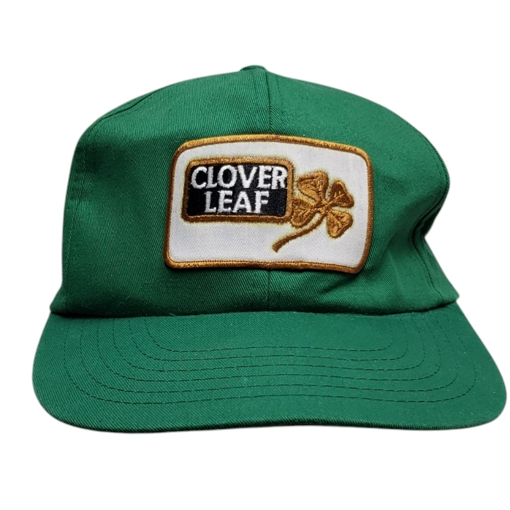 Clover Leaf Patch on Green Cap Snapback Hat Novelty Unisex